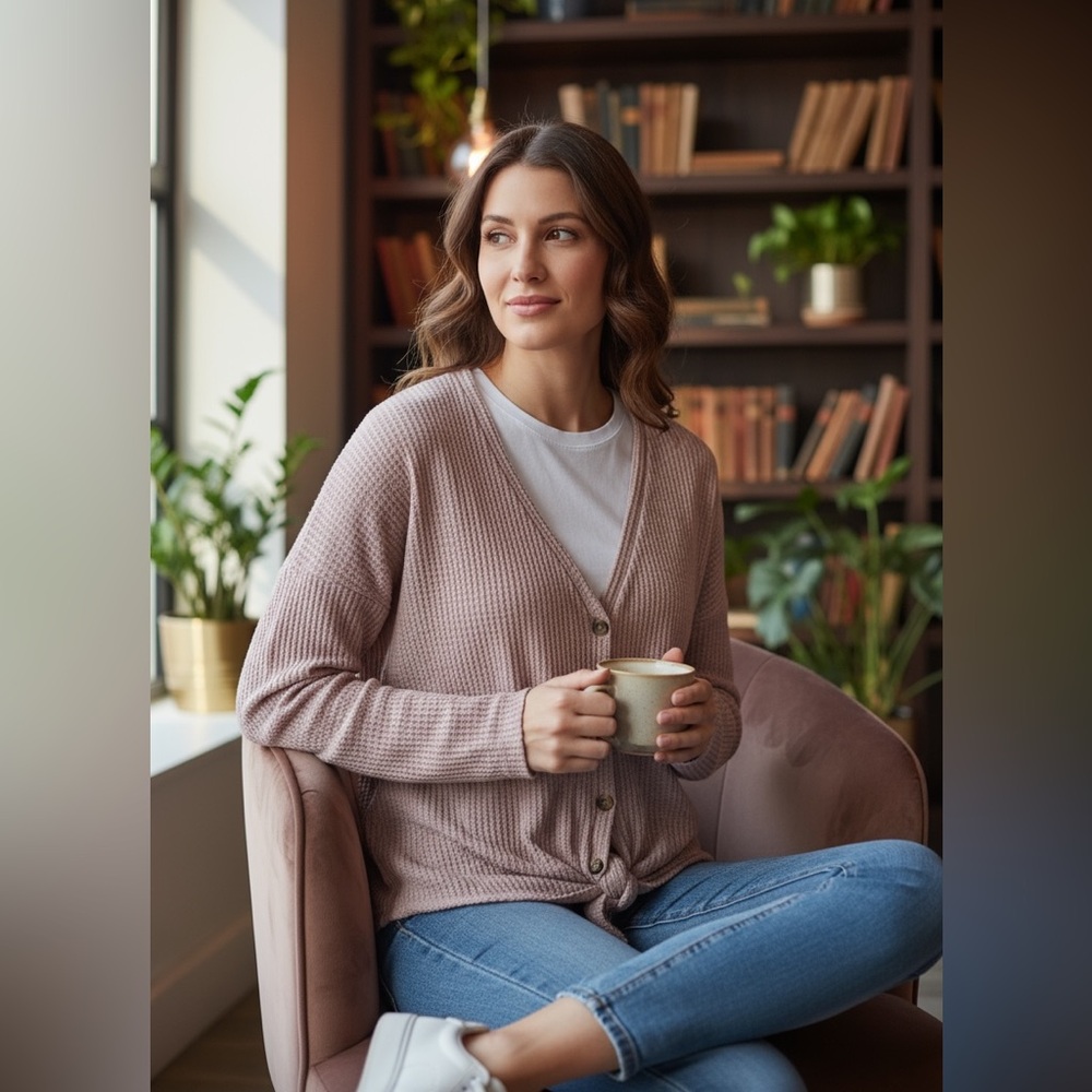 Urban Outfitters Mauve Women's Cardigan Sweater - Picture 1 of 6
